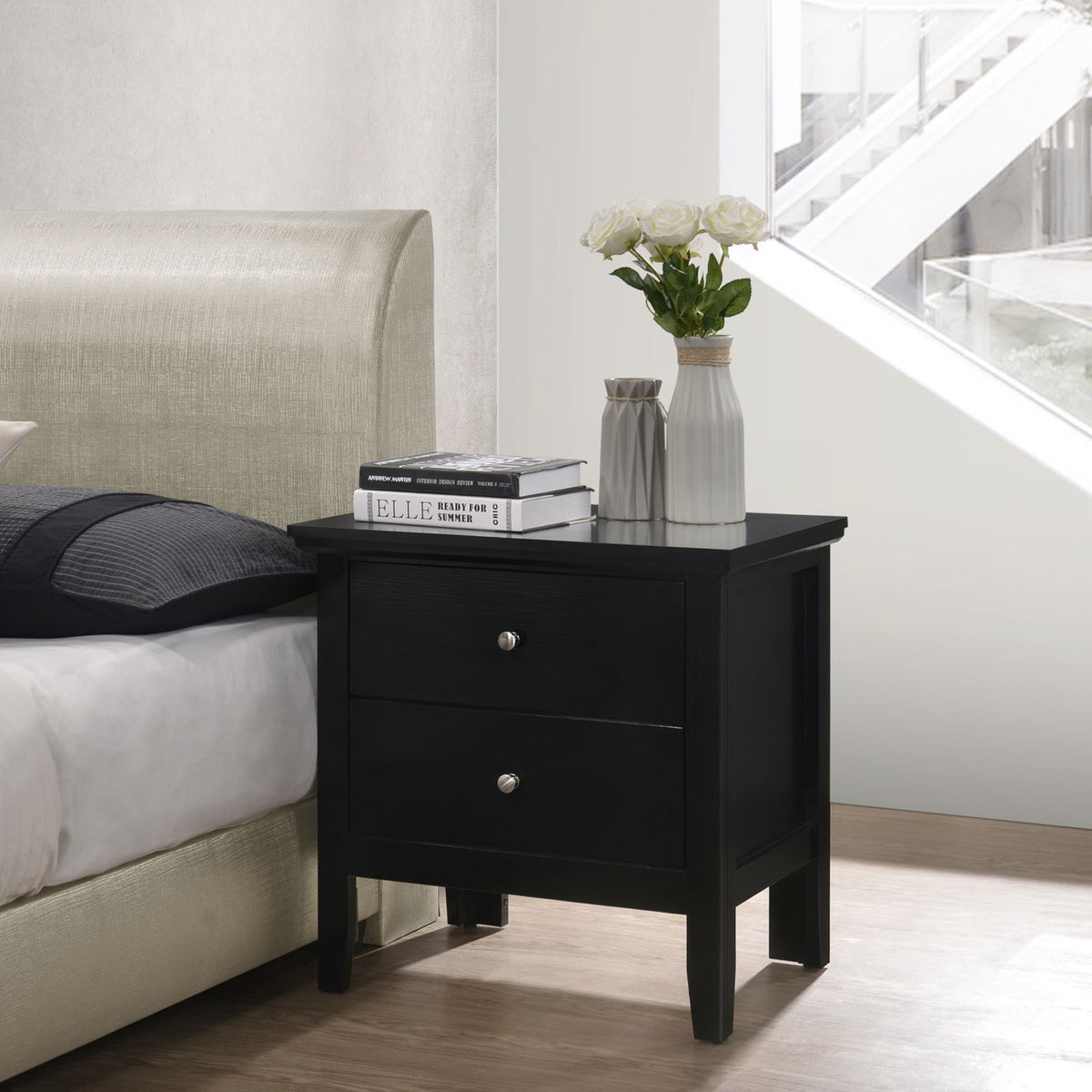English Dovetailed Drawers Nightstand