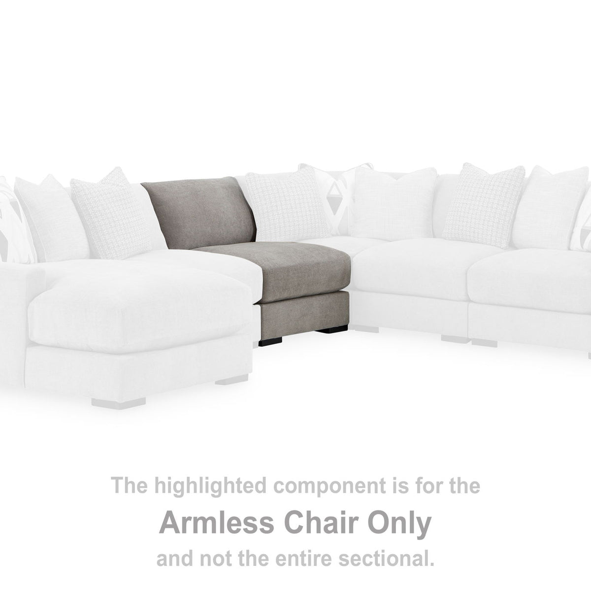 Aslan Court - Armless Chair - Pebble