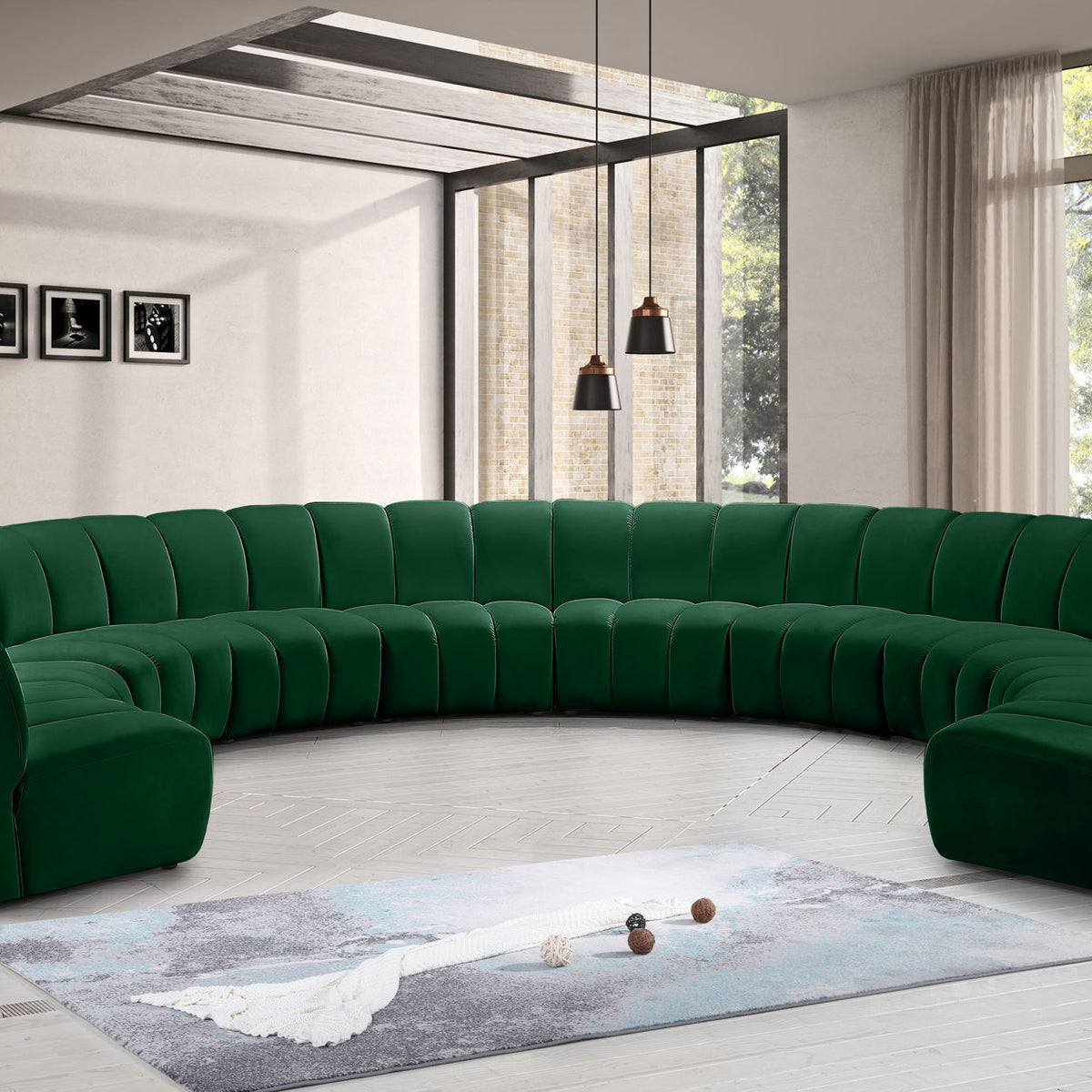 Infinity - 10 Piece Velvet Modular Sectional