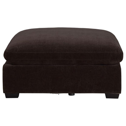 Lakeview - Rectangular Upholstered Ottoman - Dark Chocolate