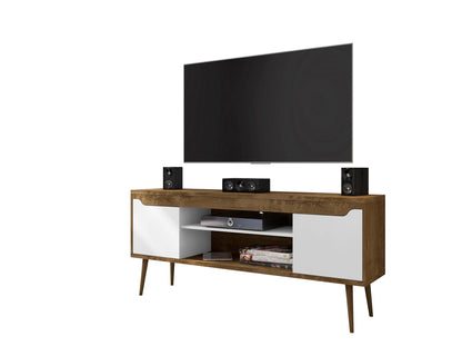 Manhattan Bradley - TV Stand With Rustic Brown Base