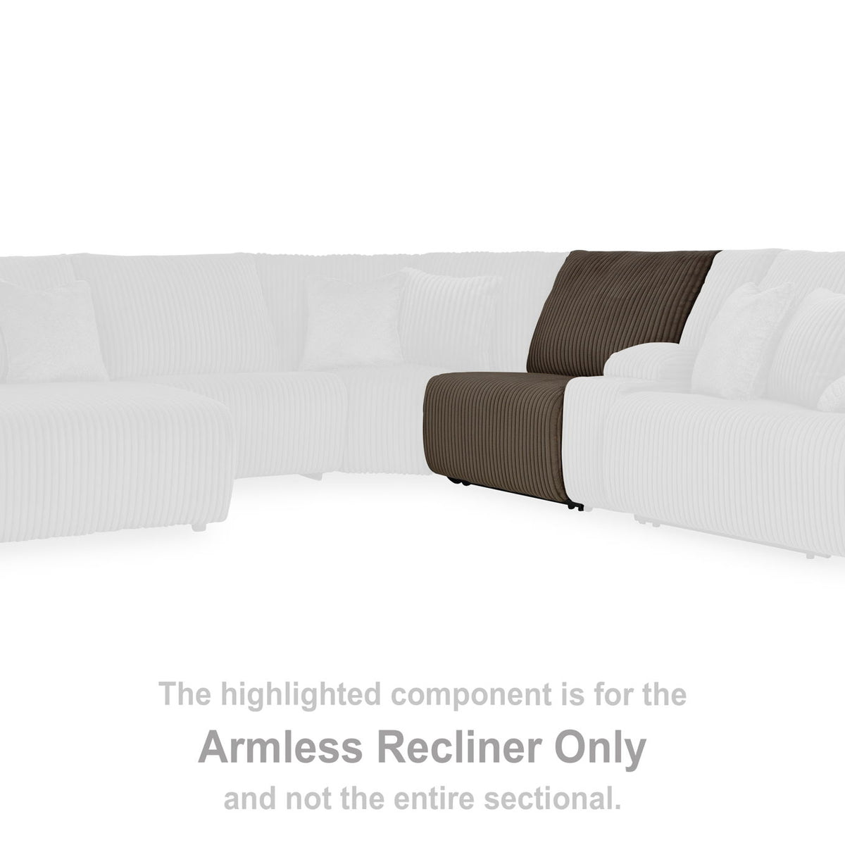 Top Tier - Armless Recliner - Chocolate