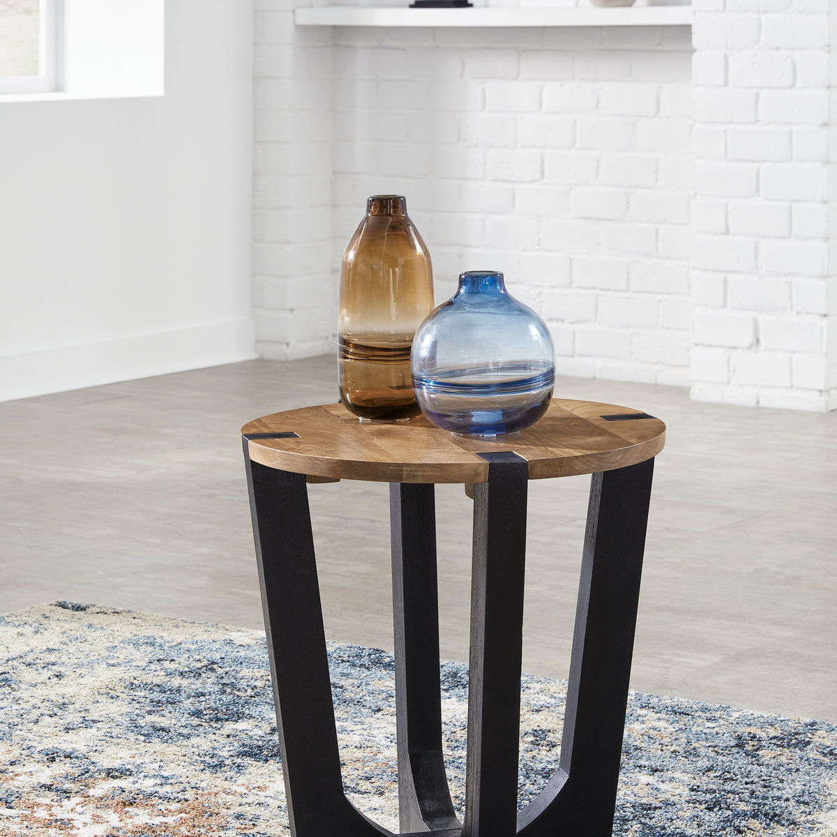 Hanneforth - Brown - Round End Table
