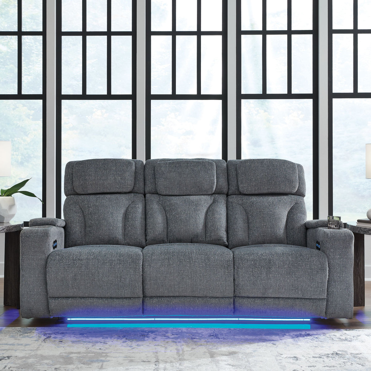 Studio Cave - Steel - Power Reclining Sofa