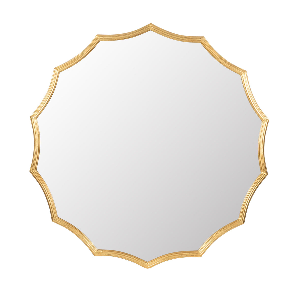 Round Sunburst Wall Mirror With, Wall Decor Mirror For Entryway Bedroom Living Room - Gold
