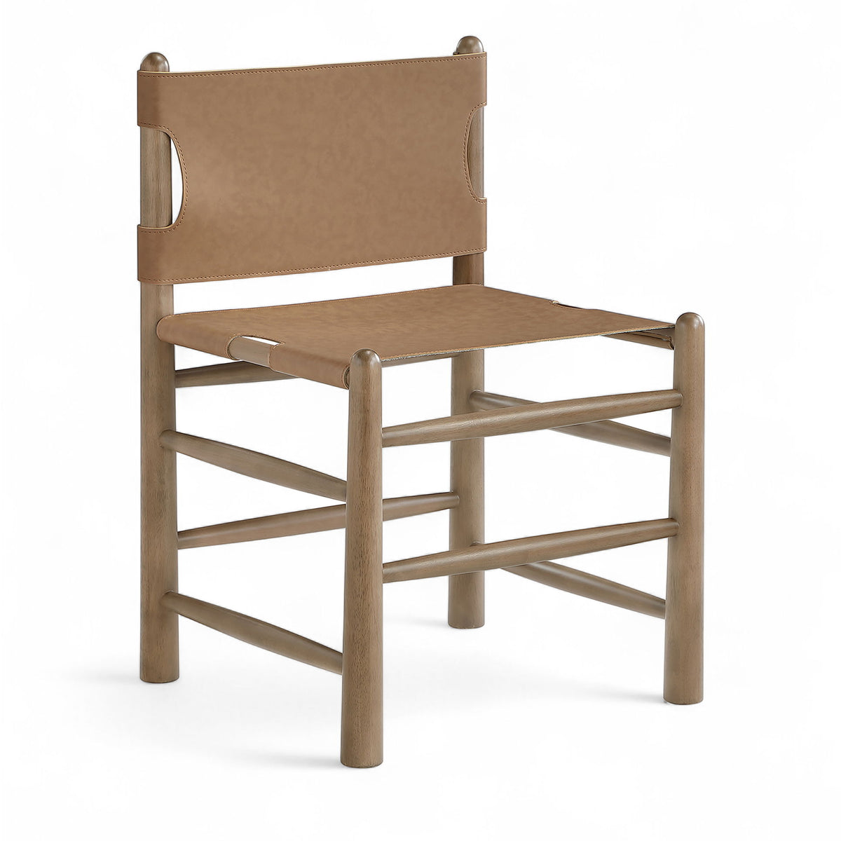 Santos - Vegan Leather Upholstered Dining Chair With Stained Brown Base (Set of 2)