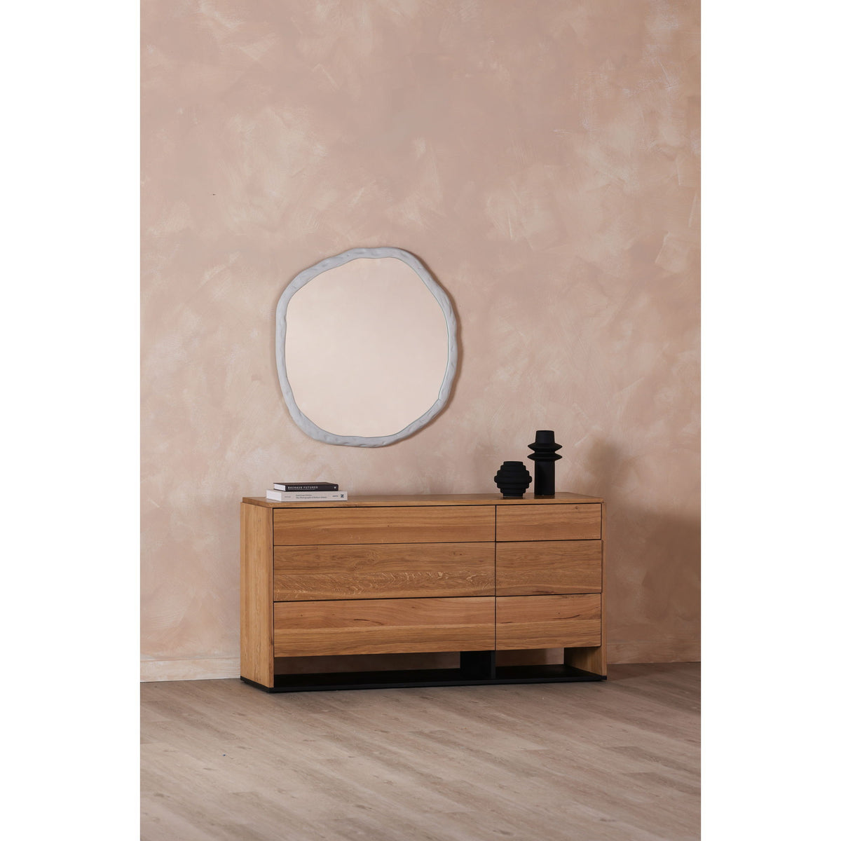 Foundry - Large Mirror - Pearl Silver