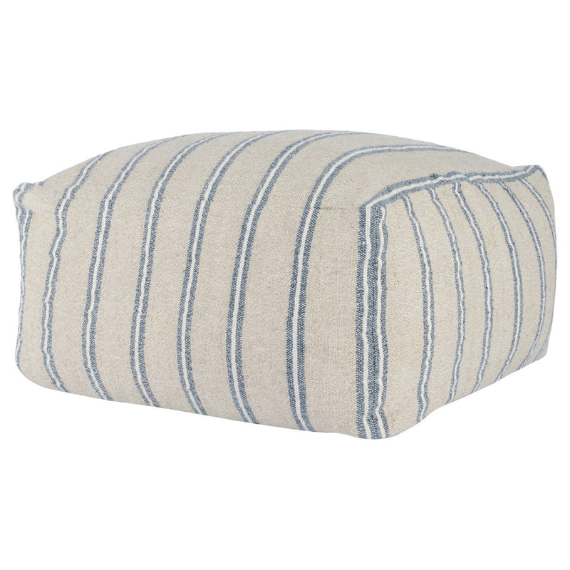 Delgada - Pouf - Natural / Blue
