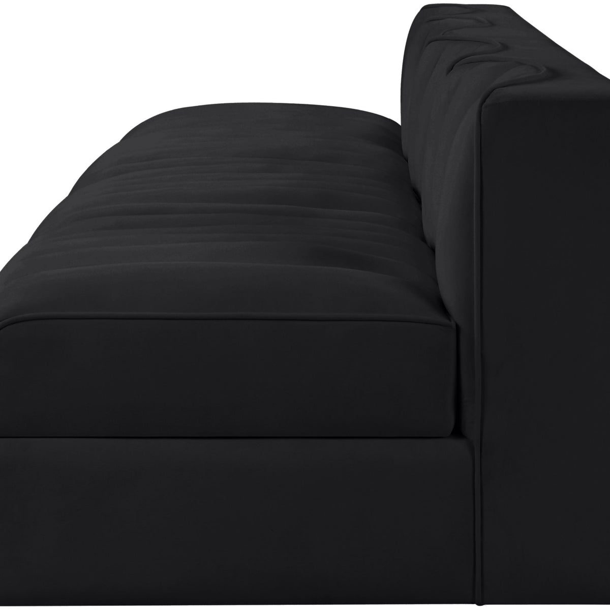 Rummi - Armless Velvet Performance Fabric Upholstered 4 Piece Modular Sofa