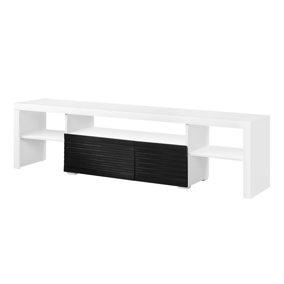 Buck II - High Gloss TV Stand - White / Black