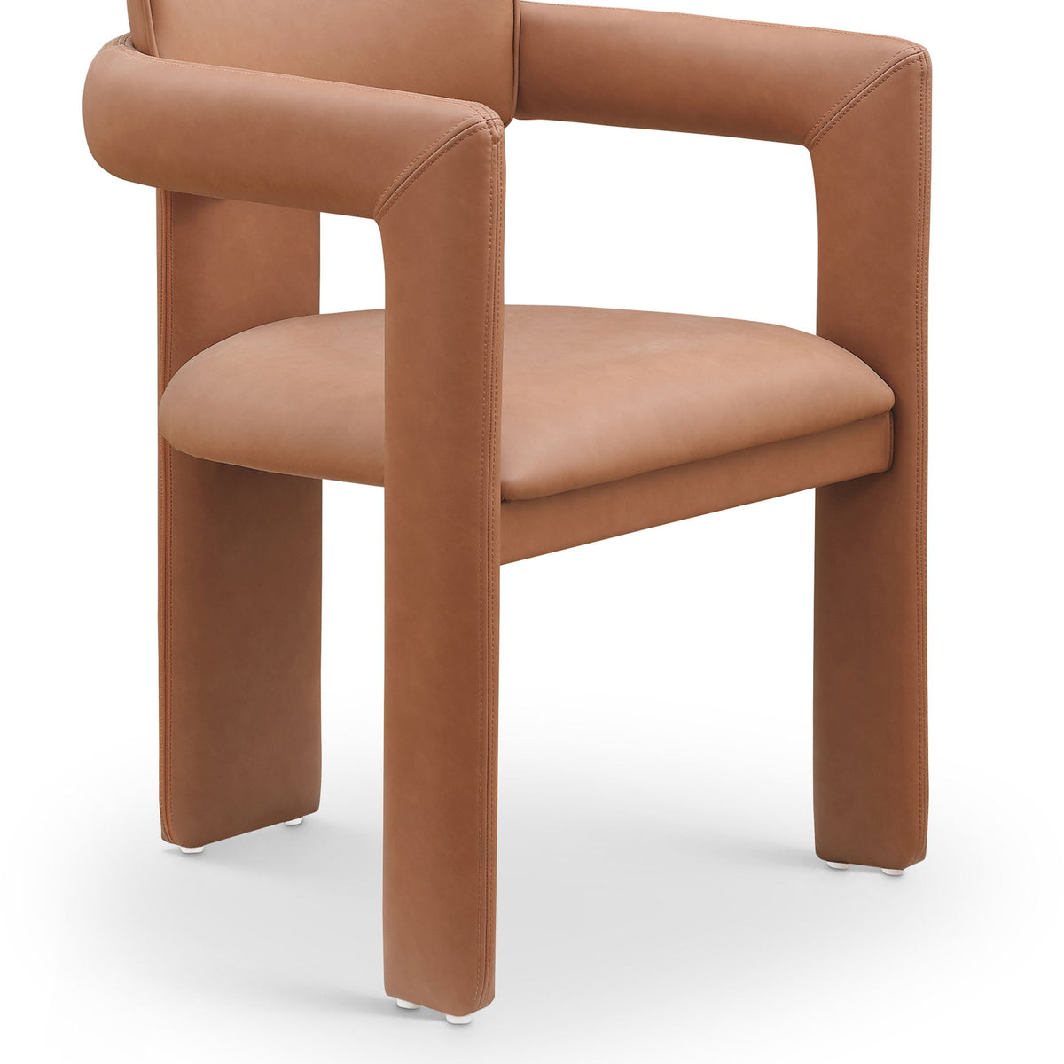 Brenda - Faux Leather Dining Chair (Set of 2) - Cognac