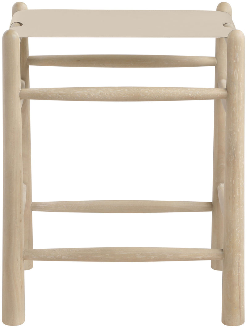 Santos - Backless Counter Stool With Stained Natural Base