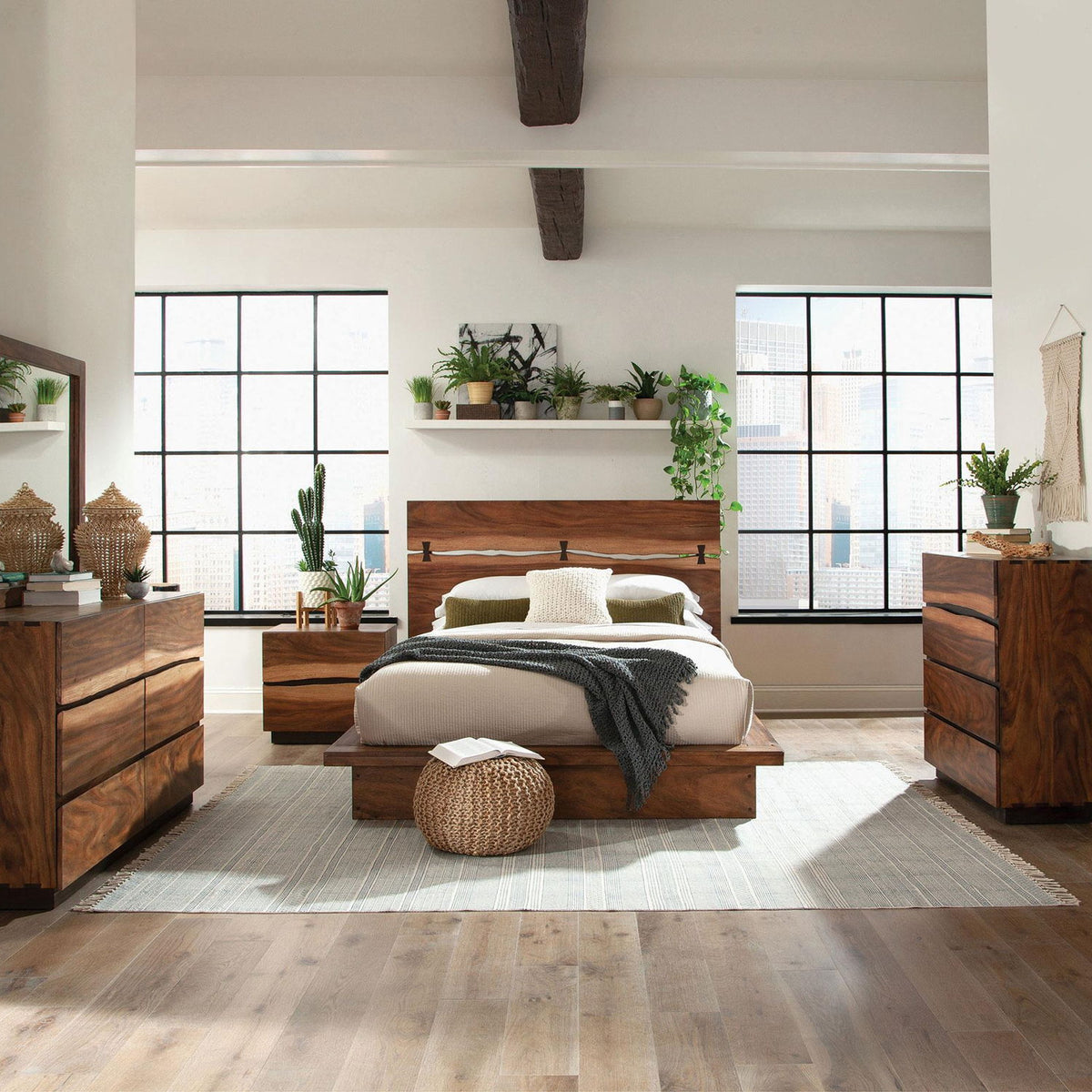 Winslow 5-piece California King Bedroom Set Smokey Walnut