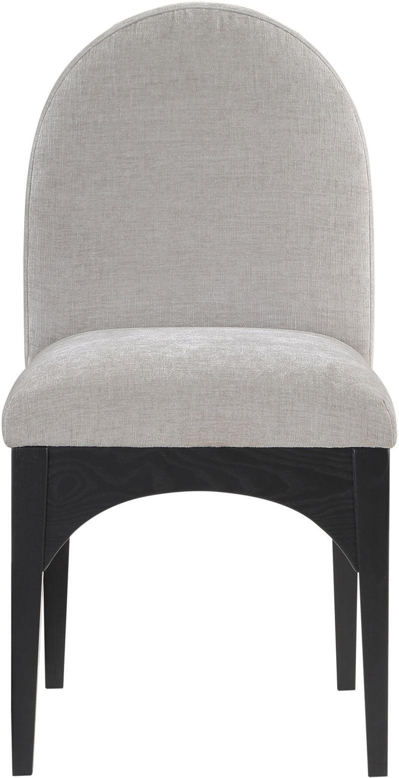 Waldorf - Chenille Dining Side Chair With Black Legs