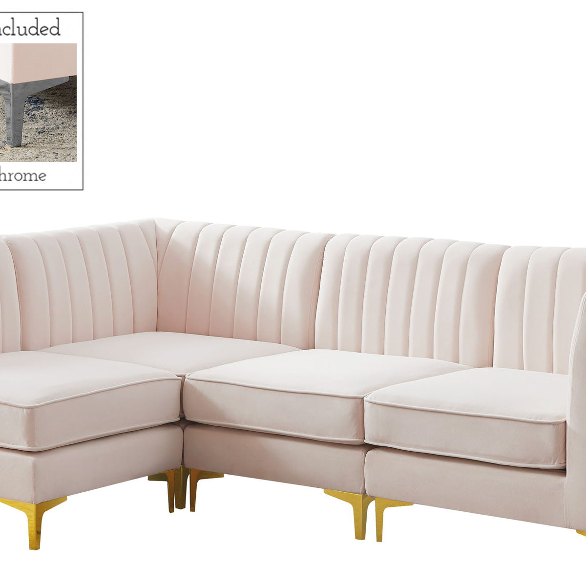 Alina - 4 Piece Modular L-Shaped Sectional