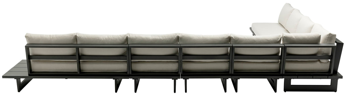 Maldives - 7 Piece Water Resistant Outdoor Patio Modular Sectional With Gray Base