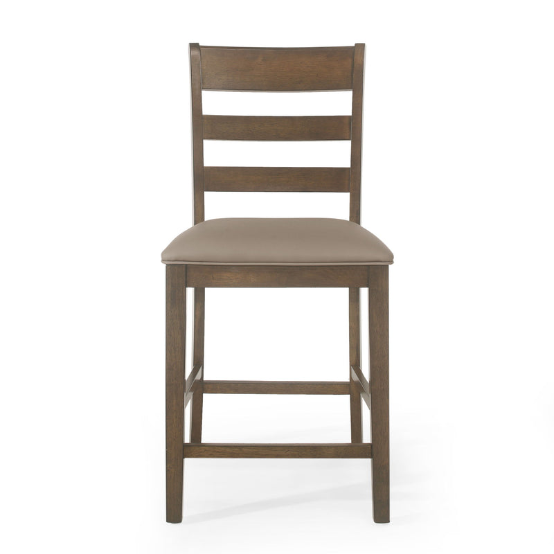 Farmhouse Upholstered Wood Counter Stools