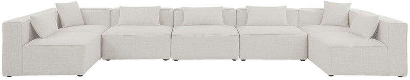 Cube - Linen 7 Piece Modular U-Shaped Sectional