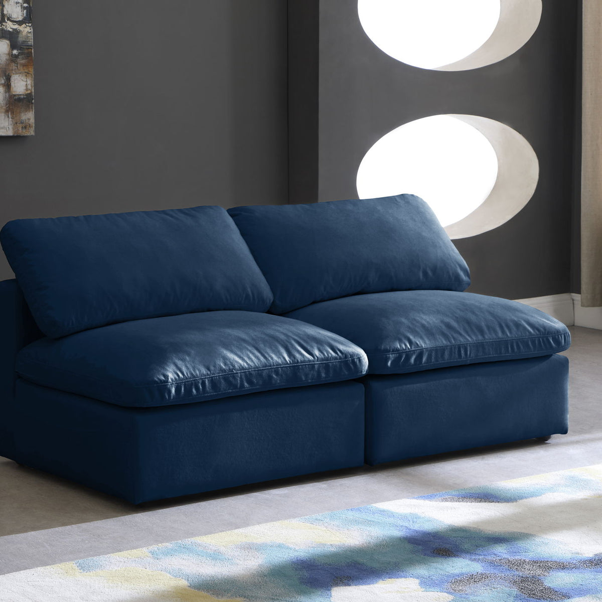 Plush - Modular Armless 2 Seat Sofa