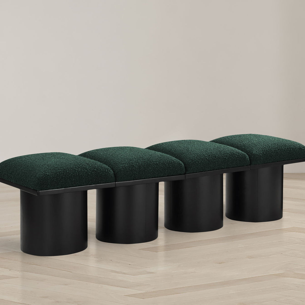 Pavilion - 4 Piece Modular Bench With Black Base