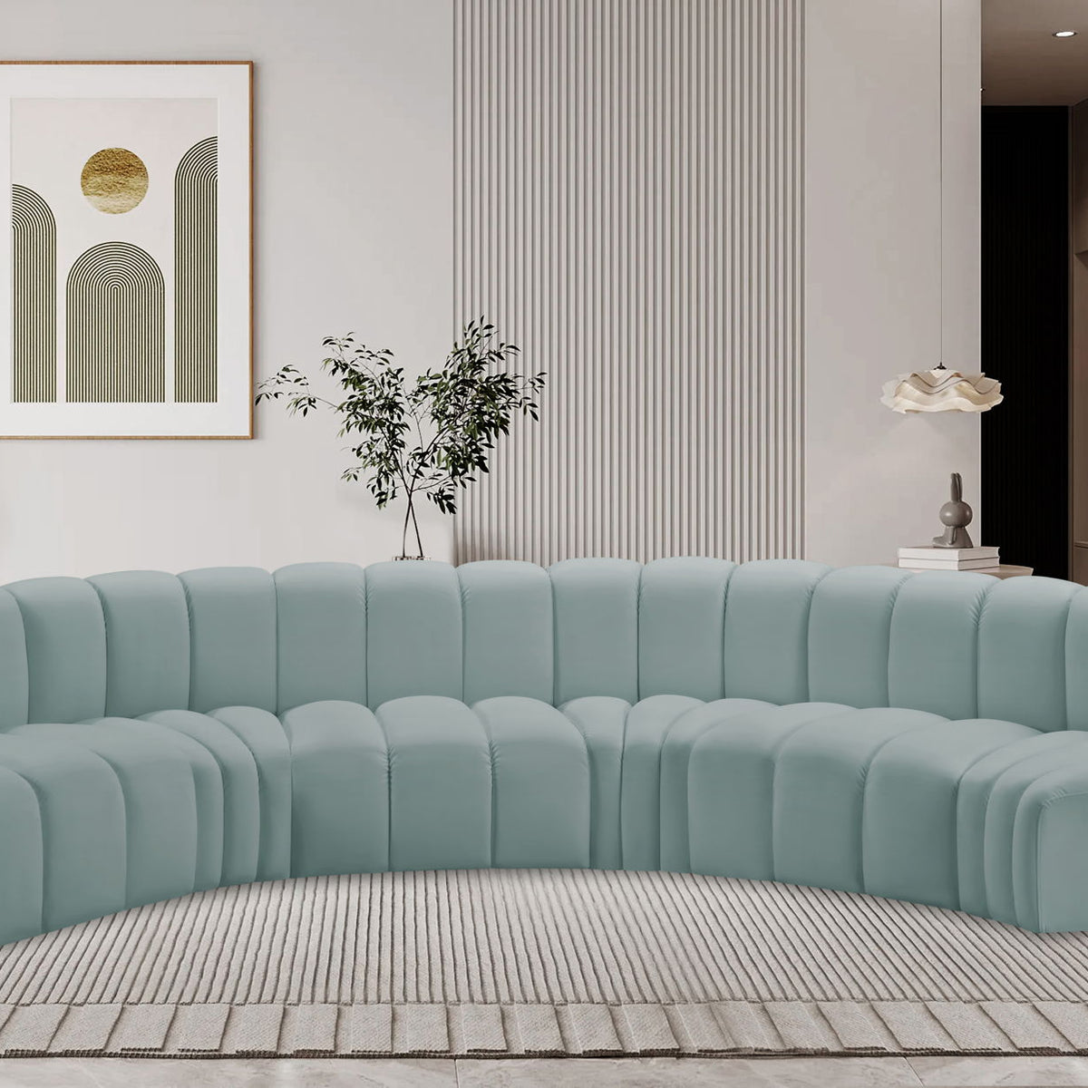 Arc - Faux Leather 6 Piece U-Shaped Modular Sofa