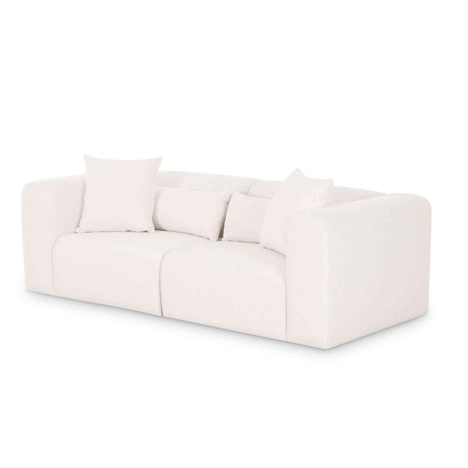 Tarra - Chenille Modular Loveseat - Cream