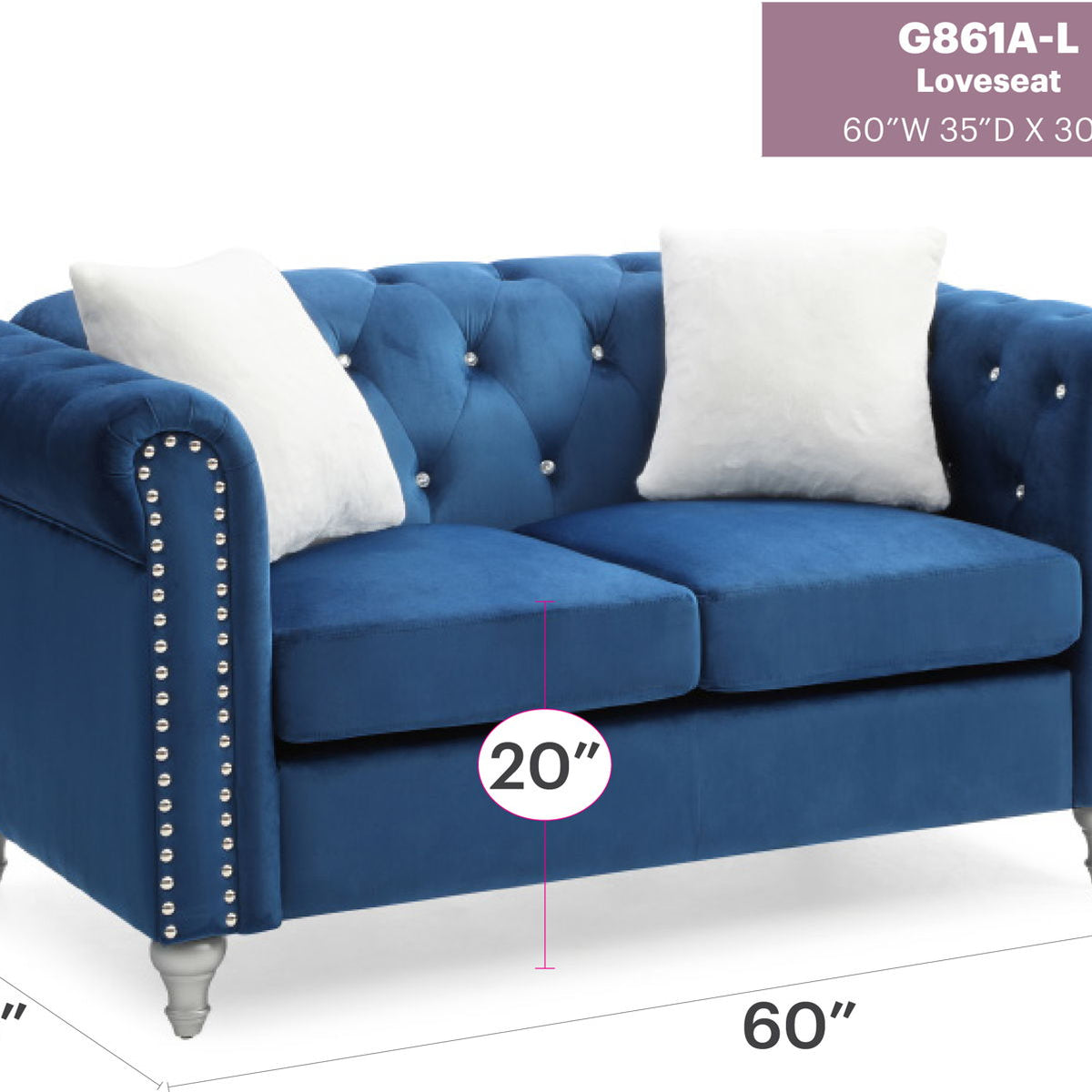 Stylish Contemporary Loveseat