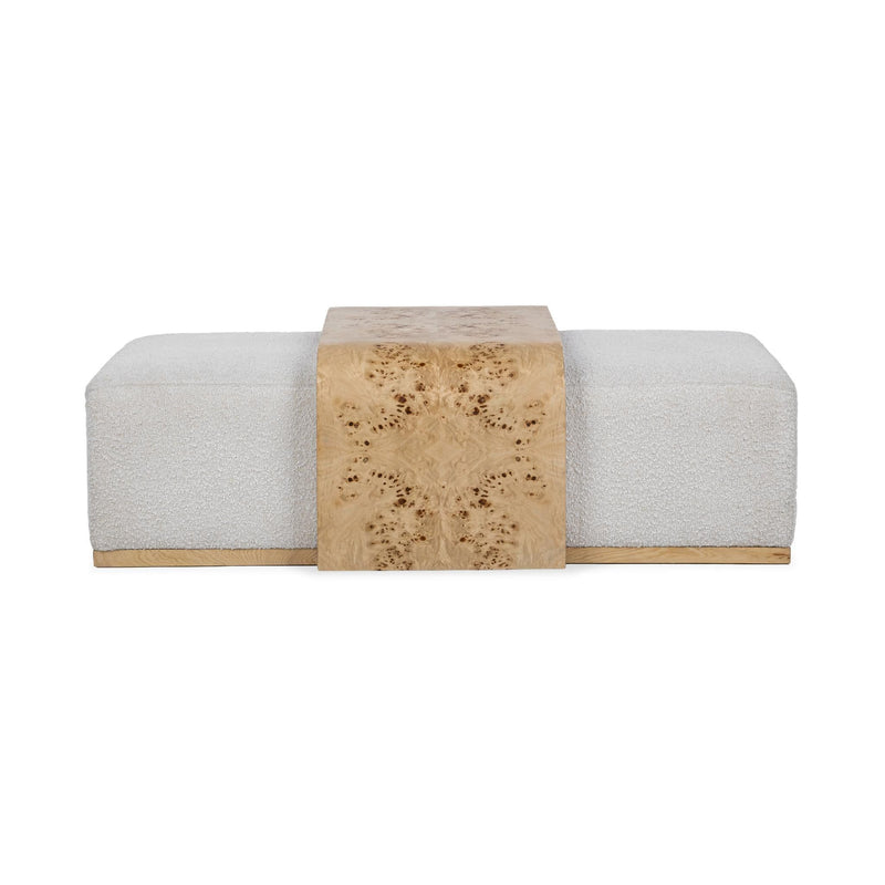 Kenan - Rectangle Ottoman Coffee Table - Creamy Ivory