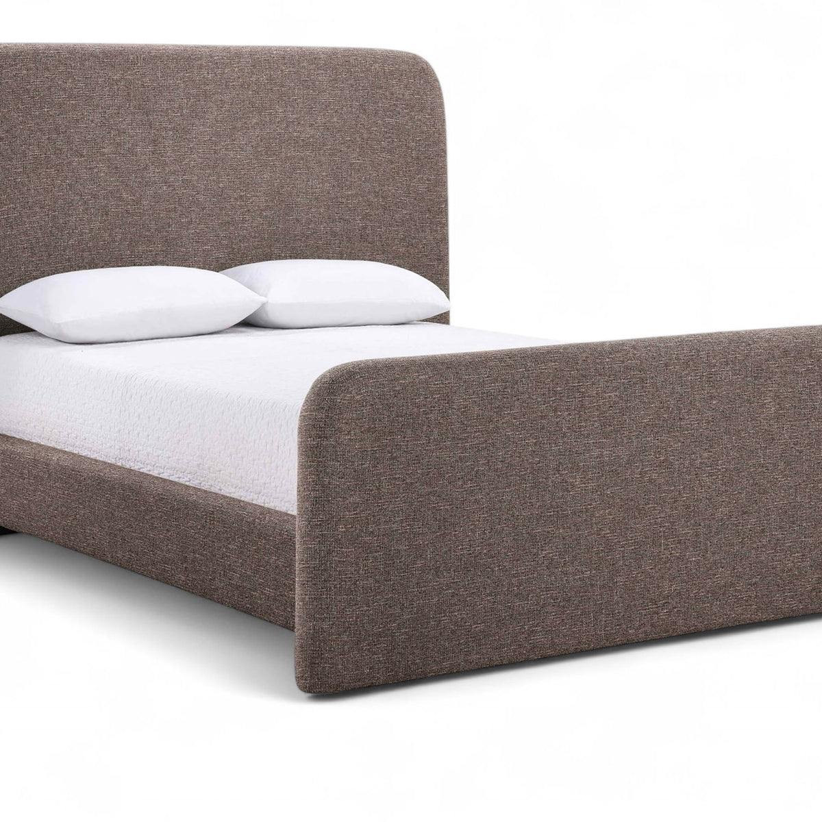 Fira - Linen Textured Fabric Upholstered Bed