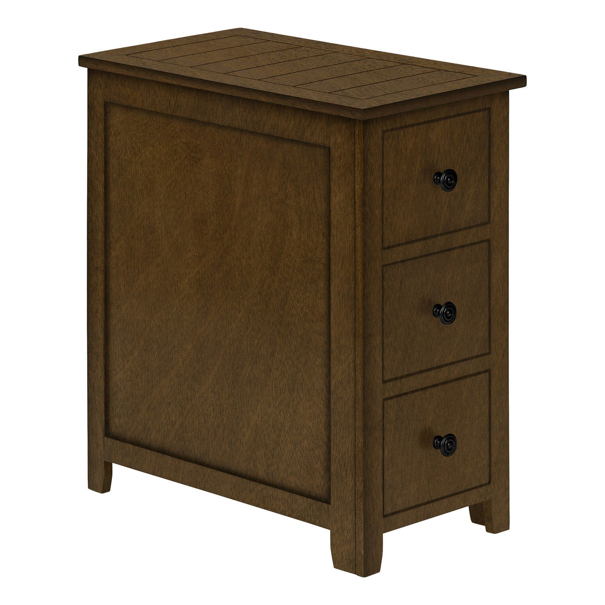 Accent End Table, Storage Drawer, Transitional Design