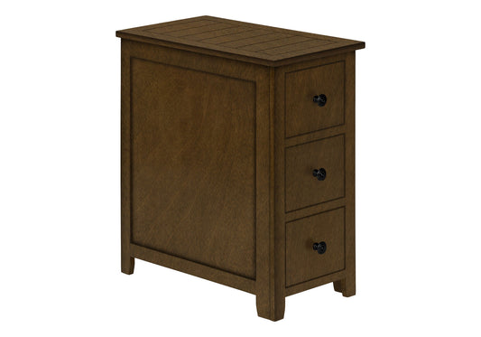 Accent End Table, Storage Drawer, Transitional Design