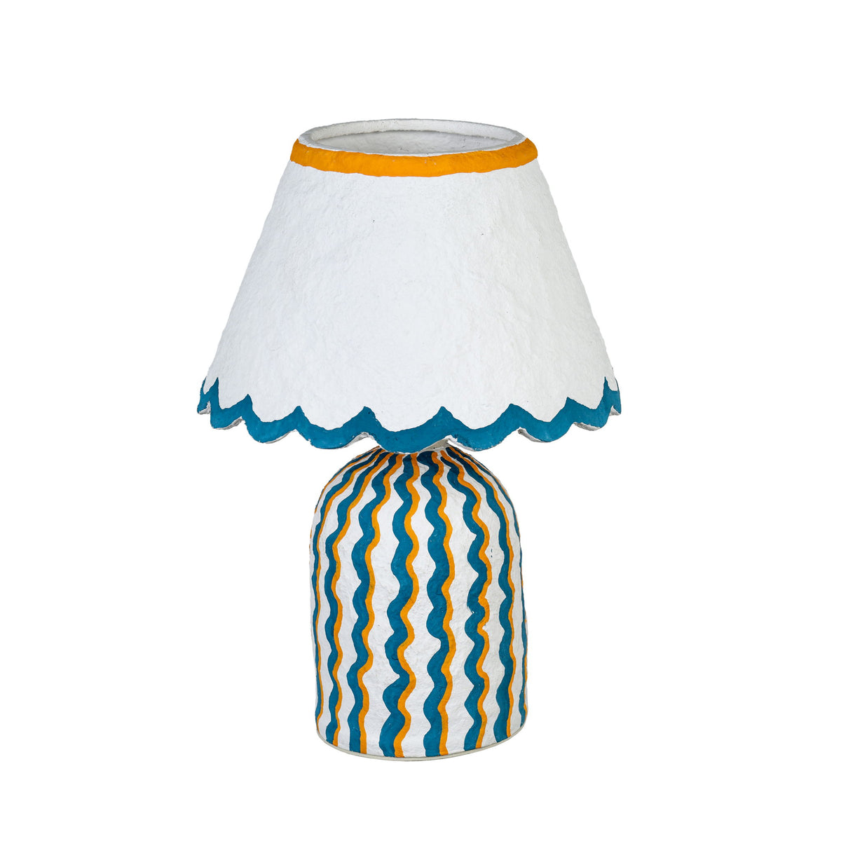Blum - Scalloped Cotton Mache Table Lamp
