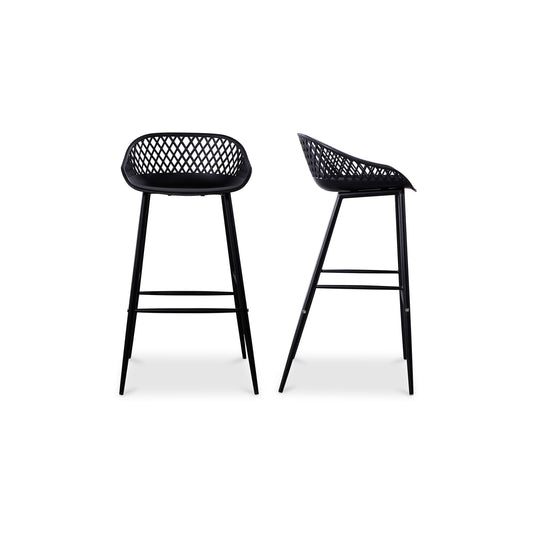 Piazza - Outdoor Barstool Barstool (Set of 2) - Black