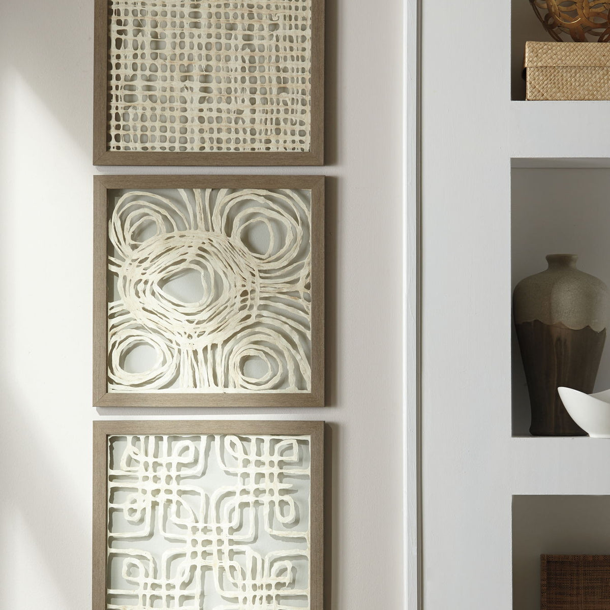 Odella - Wall Decor Set (Set of 3) - Cream / Taupe