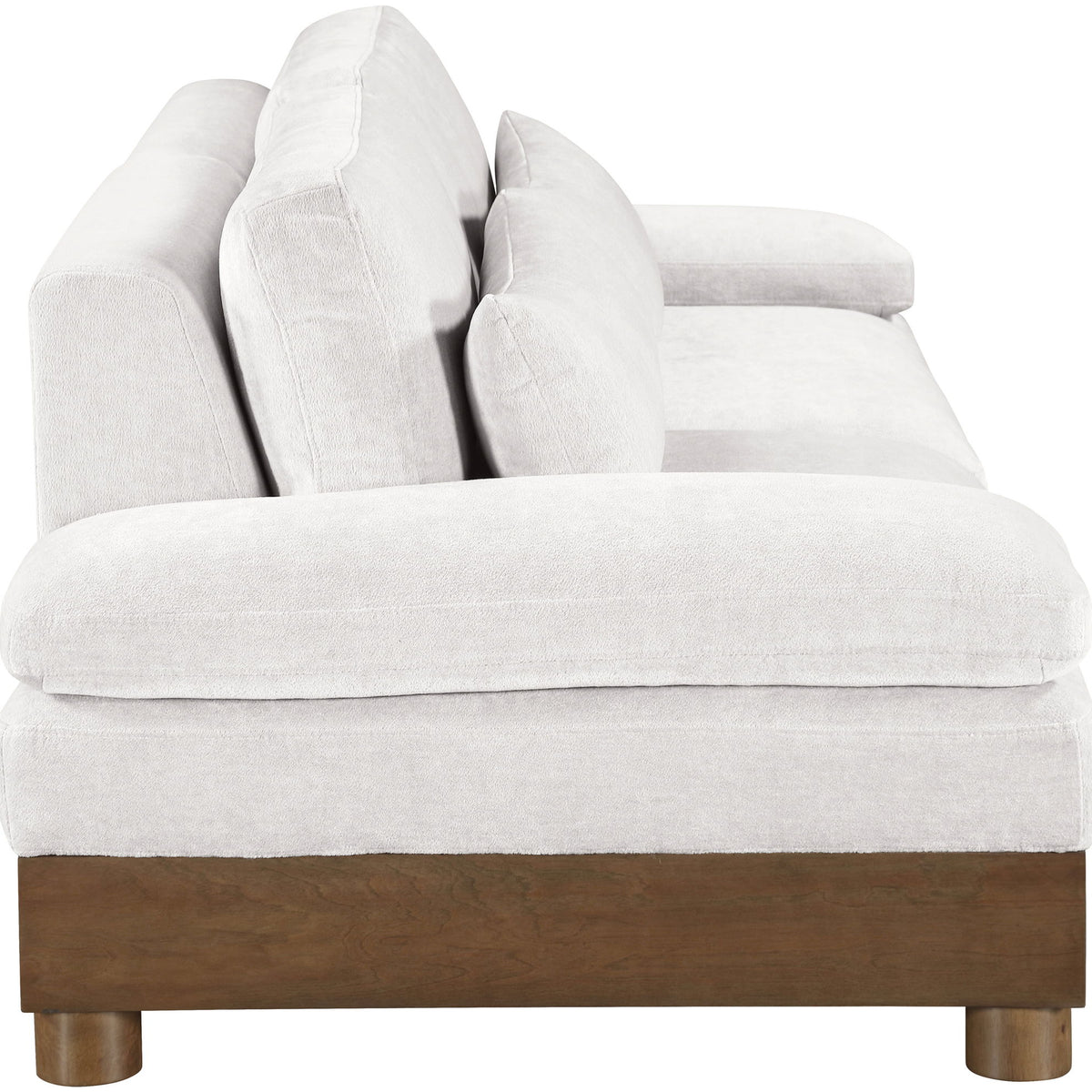 Turin - Chenille Fabric Upholstered Modular Sectional - Cream