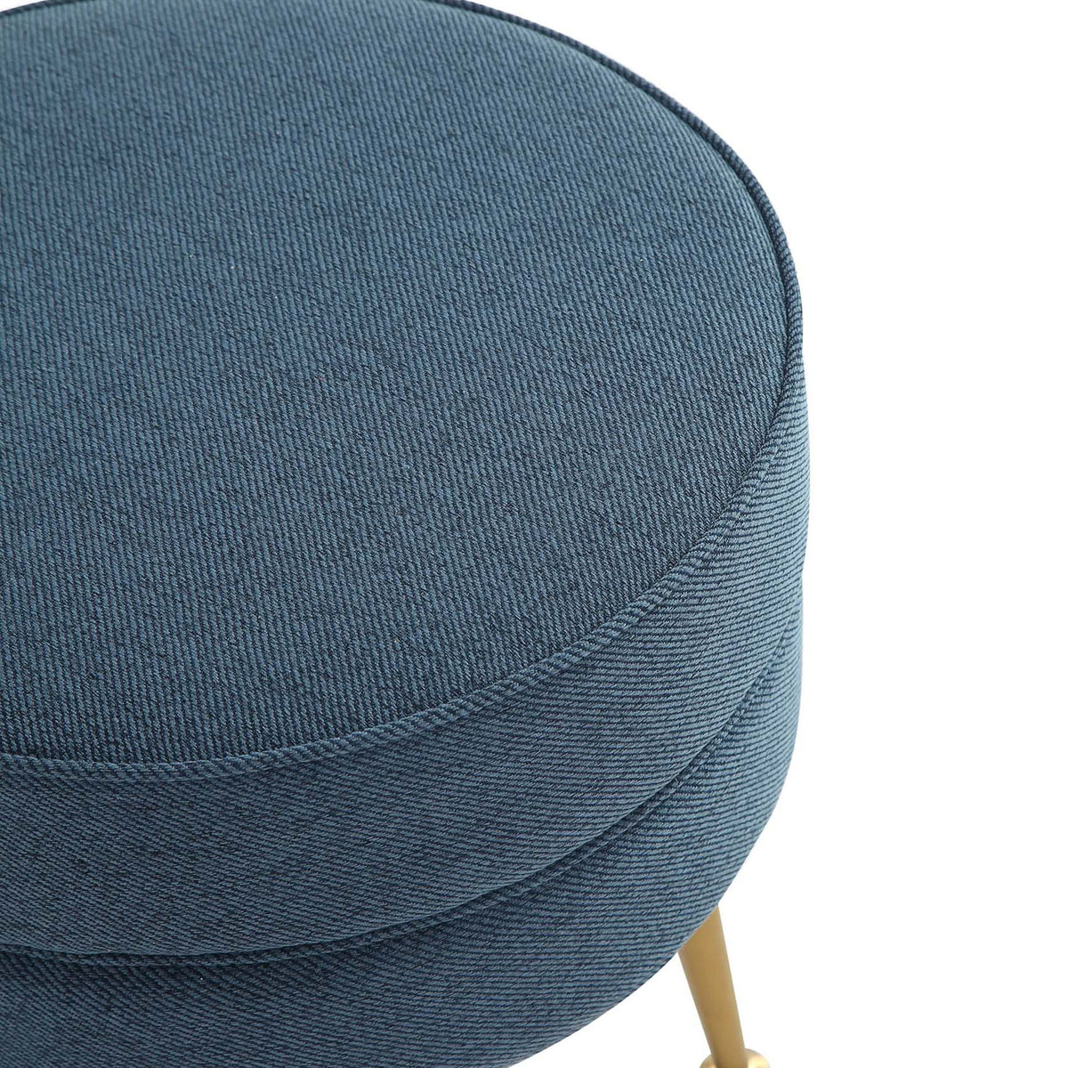 Manhattan Bailey - Accent Ottoman With Gold Chrome Legs