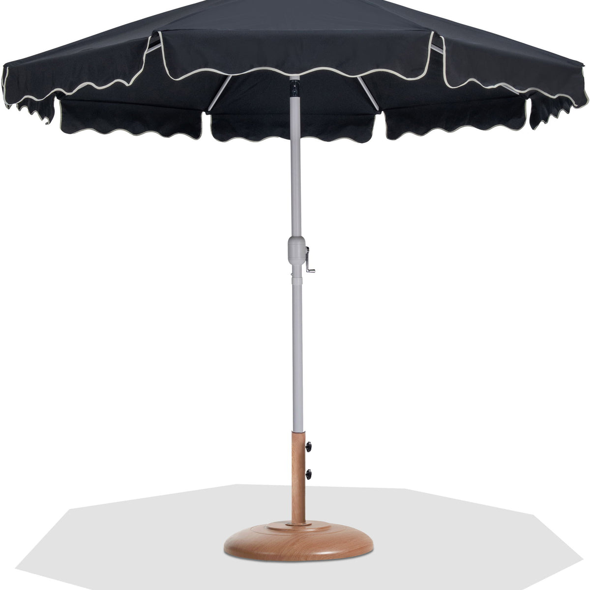 Amalfi - Patio Umbrella - Light Brown Base / White Pole