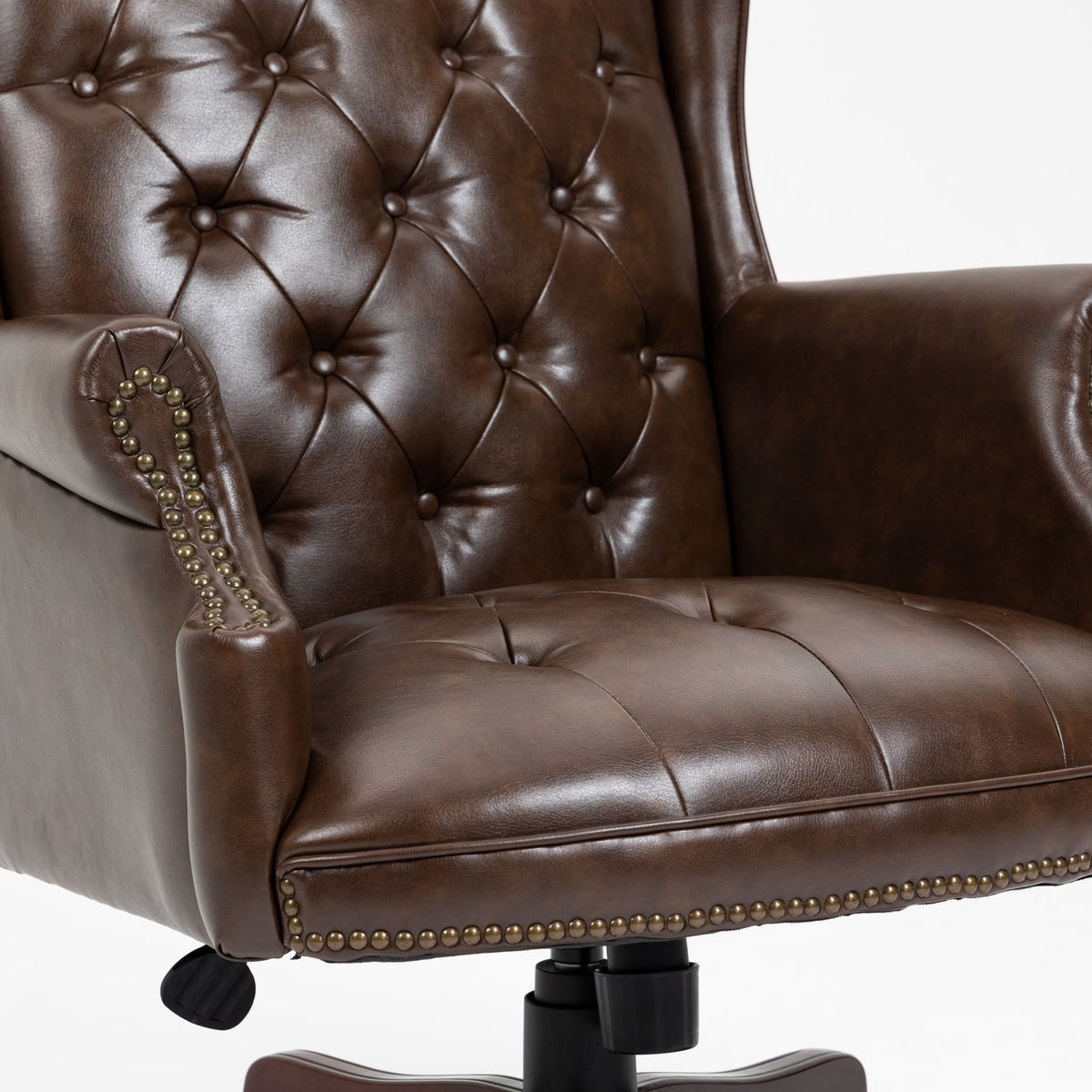 Executive Office Chair, High Back Reclining Comfortable Desk Chair With Smooth Glide Caster Wheels