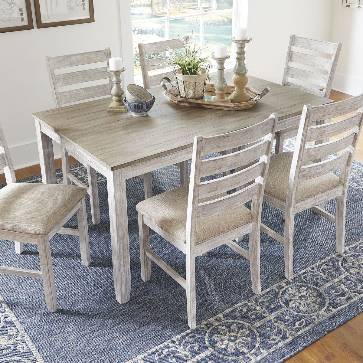 Skempton - Dining Room Table Set (Set of 7) - White