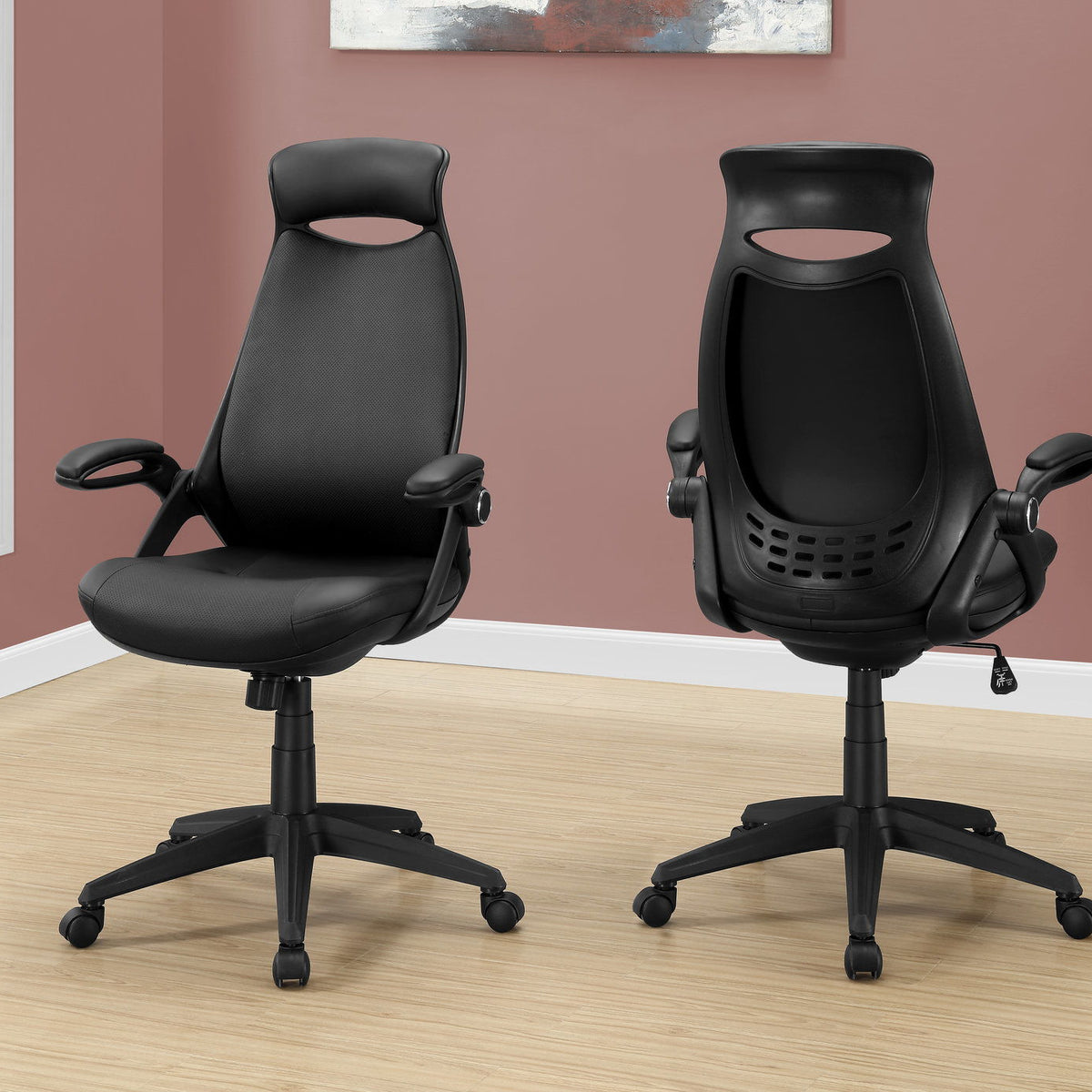 Office Chair, Adjustable Height, Swivel, Ergonomic, Armrests, Contemporary & Modern