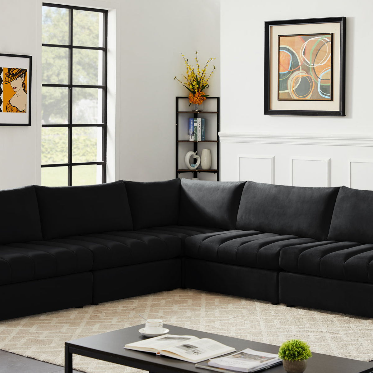 Jacob - Modular Corner Armless Sectional 5 Piece