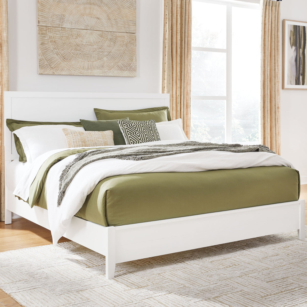 Binterglen - King Panel Bed - White