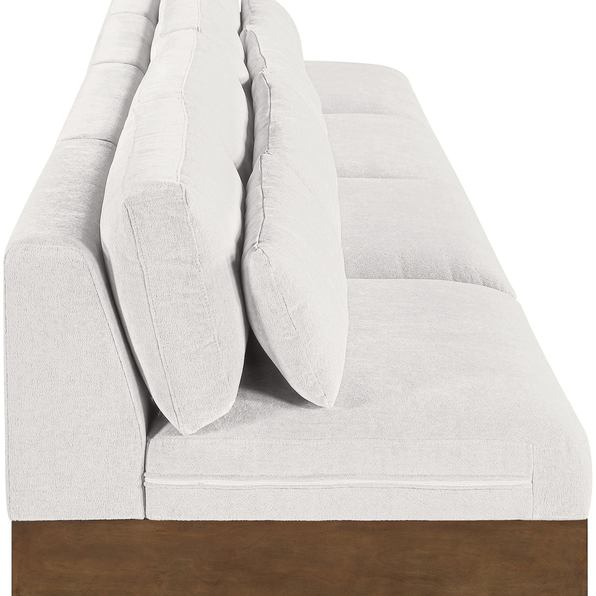 Turin - Chenille Fabric Upholstered Modular Sectional - Cream