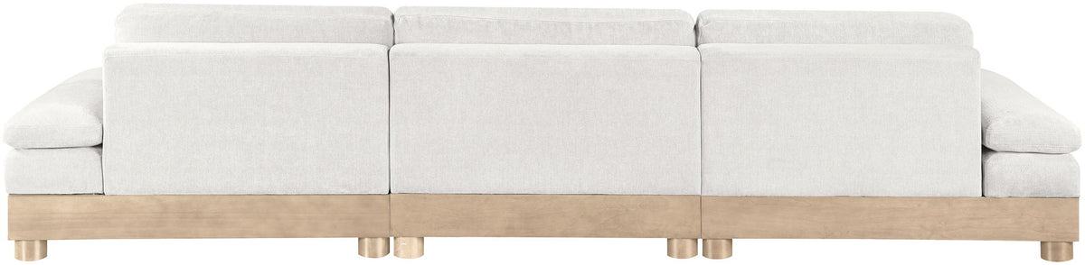 Turin - Chenille Fabric Upholstered Modular Sectional - White