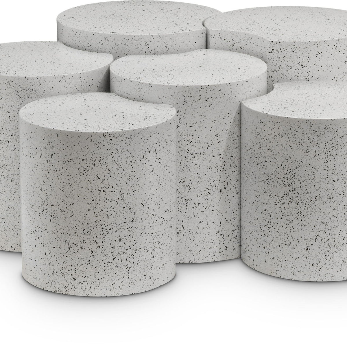 Dimple - 20" 6 Piece Modular Coffee Table - Terazzo Finish