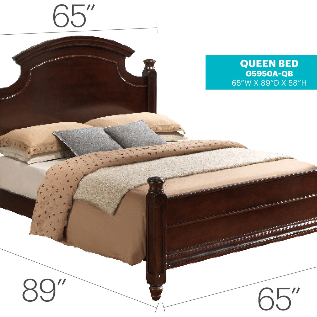 Summit - Queen Bed - Cappuccino