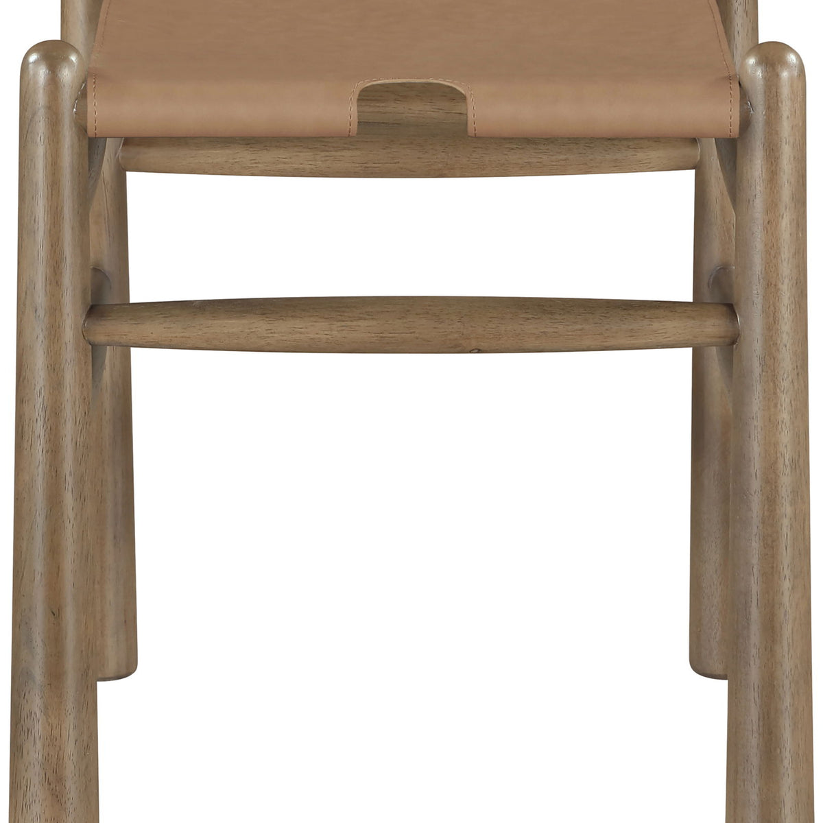 Santos - Faux Leather Upholstered Bench - Walnut Frame