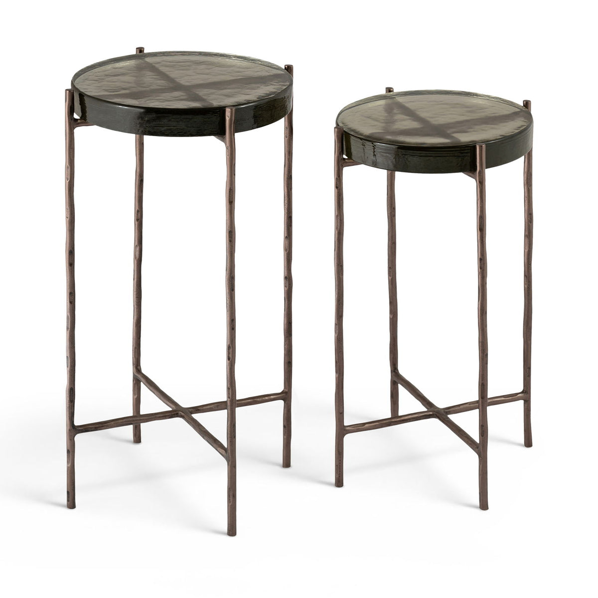 Vetra - Iron Base Bunching End Table - Bronze