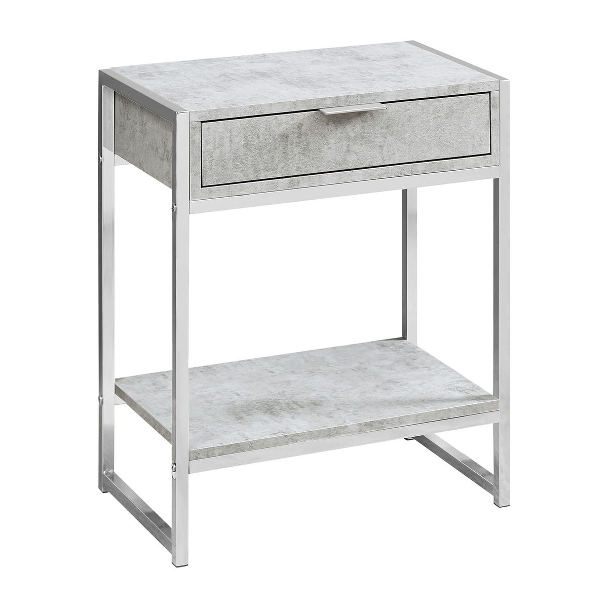 Accent Side Table, Storage Drawer, Spacious Tabletop