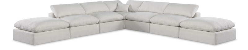 Comfy - 7 Piece Linen Modular Corner Sectional